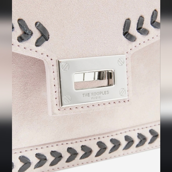 NWT! The Kooples, Small Emily Bag in Pink Suede, MSRP $445 - Picture 7 of 14